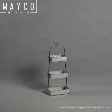 Mayco Handmade Modern 3 Tier Decorative Metal Wire Flower Basket In Home Decoration